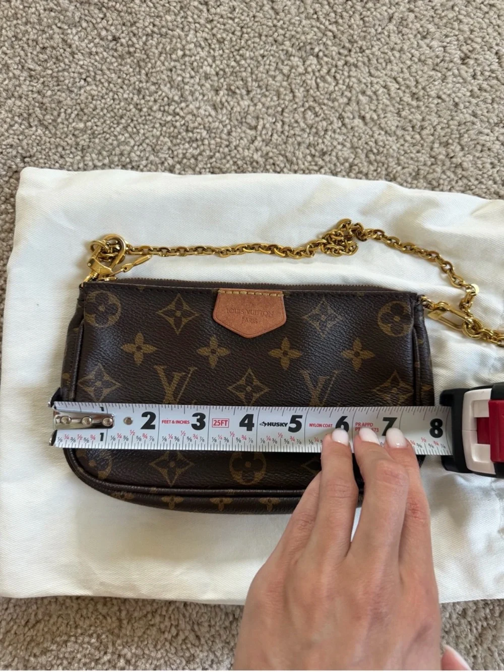 Louis Vuitton Multi Pochette Accessories Pouch Monogram Canvas Small Brown